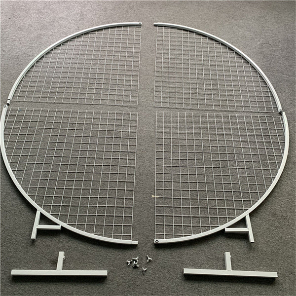 1.8M Iron Grid Mesh Wedding Arch Round DIY Stage Backdrop Decor Flower Stand Pr