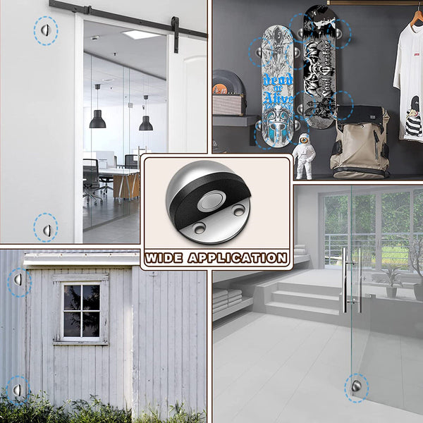 10X Stainless Steel Magnetic Door Stopper Anti-Collision Floor Stop Holder Catch