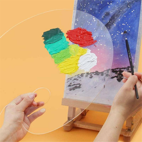 Artist Paint Clear Acrylic Makes Cleanup Mixing Palette+5PCS Palette Knife AUS