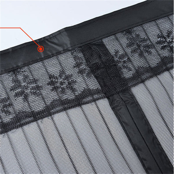 1X Magic Magnetic Door Mesh Net Black Fly Screen Mosquito Bug Curtain Hands Free