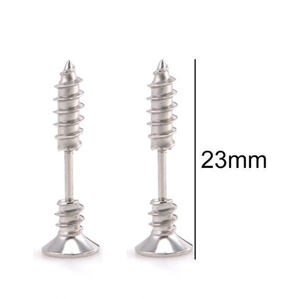 1PC Stainless Steel Women Punk Fashion Men Whole RX Screw Stud Earring Unisex