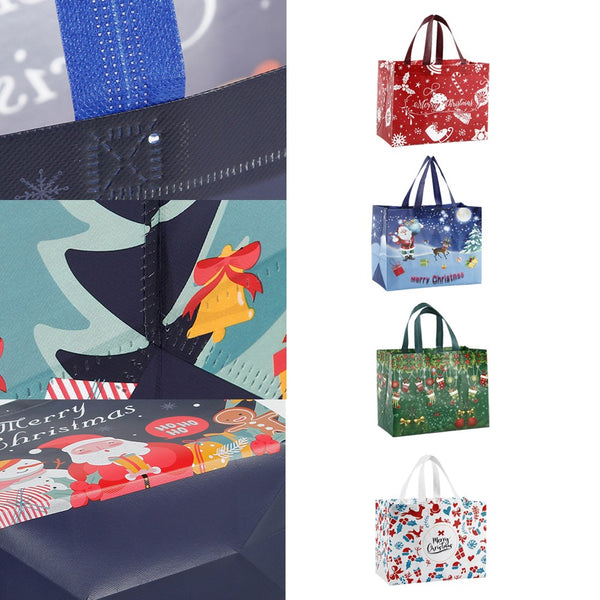 5/10PCS Christmas Gift Bag Storage Bag Tote Bag Reusable Non-woven Shopping Bag