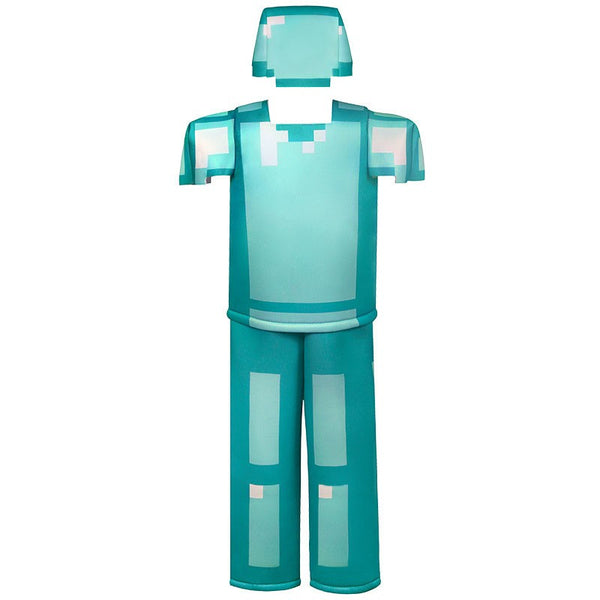 Minecraft costume kids diamond armour size guide chart in centimetres