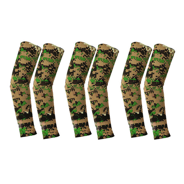 3 Pairs Cooling Sport Arm Stretch Sleeves Sun UV Protection Covers Cycling Golf