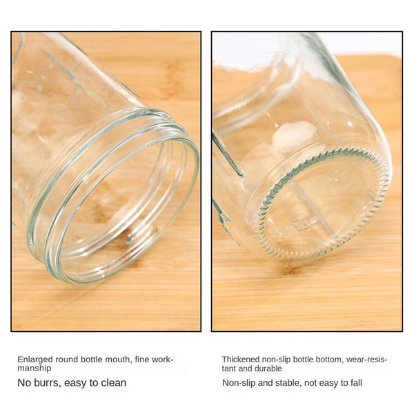 12pc With Spoon Mason Jars Heat Resistant Overnight Oat Glass Cup Juice Milk Cup