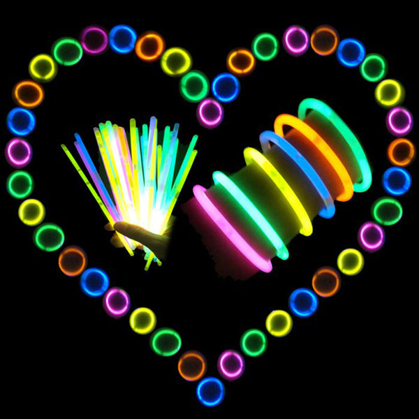 100-1000 Mixed Colour Glow Sticks Bracelets Party Glow In the Dark Glowsticks AU