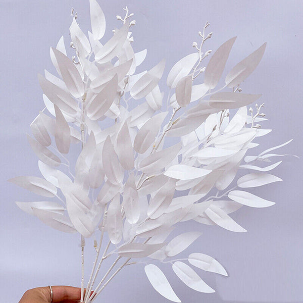 5pcs Large Artificial Flower Willow Leaves Bouquet Plant Branch Decor DIY Party