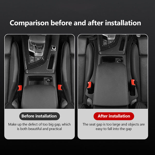 2Pcs Car Seat Gap Filler Spacer Auto PU Universal Soft Holster Blocker Pad AU