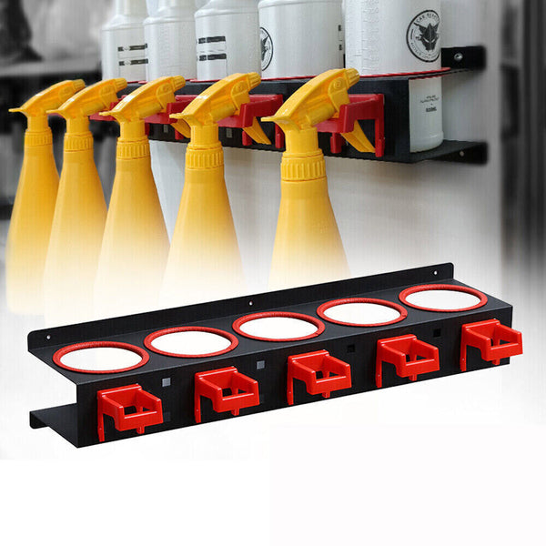 Wall Mount Spray Bottle Rack Hanging Aerosol Can Holder Workshop Garage Storage