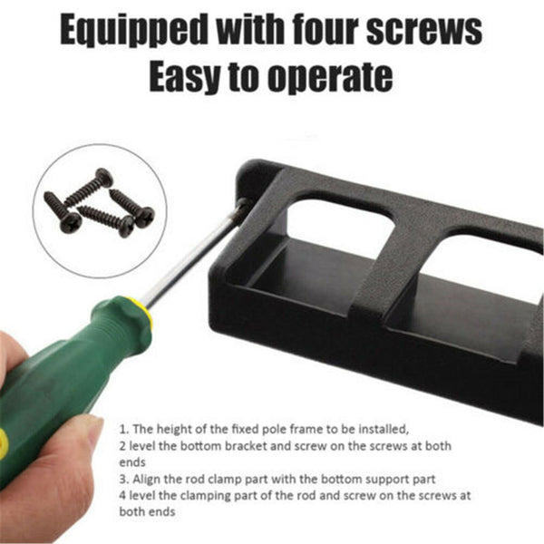 6-Rod Rack Fishing Pole Holder Tackle Wall Fishing Rod Storage Fixed Stand AU