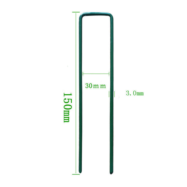 50PCS Synthetic Artificial Grass Turf Pins U Shaped Fastening Pegs Lawn Weed Mat