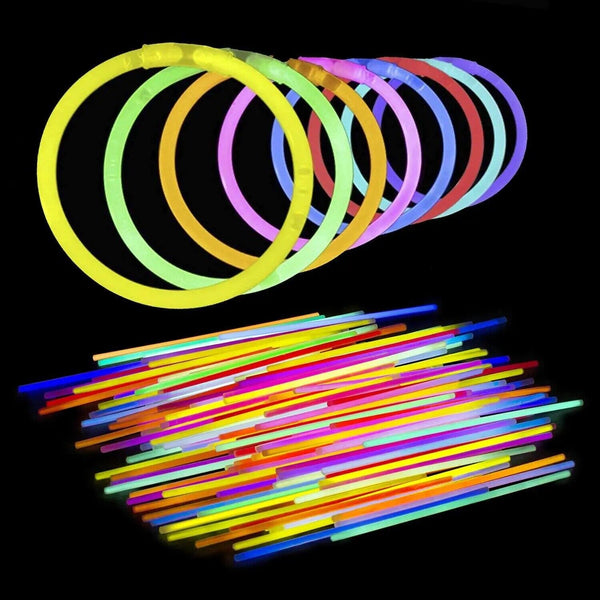 232X Mix Colour Glow Sticks Bracelets Glowsticks Set Bundle Glow In The DarK AUS