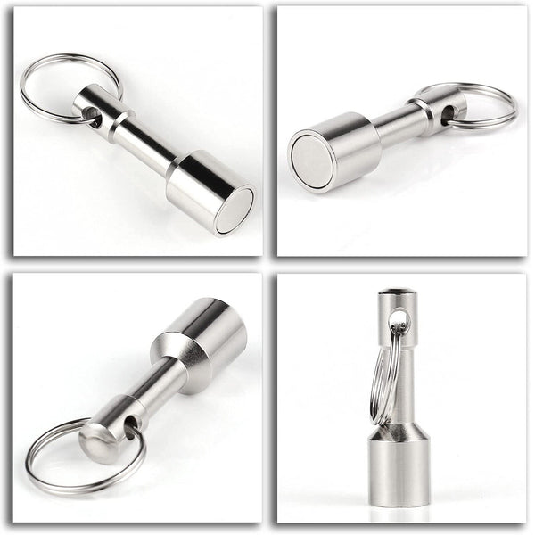 10PCS Key Ring Magnetic Keyring Hook Magnet Chain Super Strong Neodymium Holder