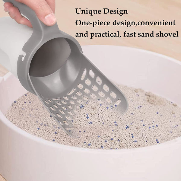 Cat Litter Scoop with Holder | Integrated Detachable Shovel Pet Poop Sifter