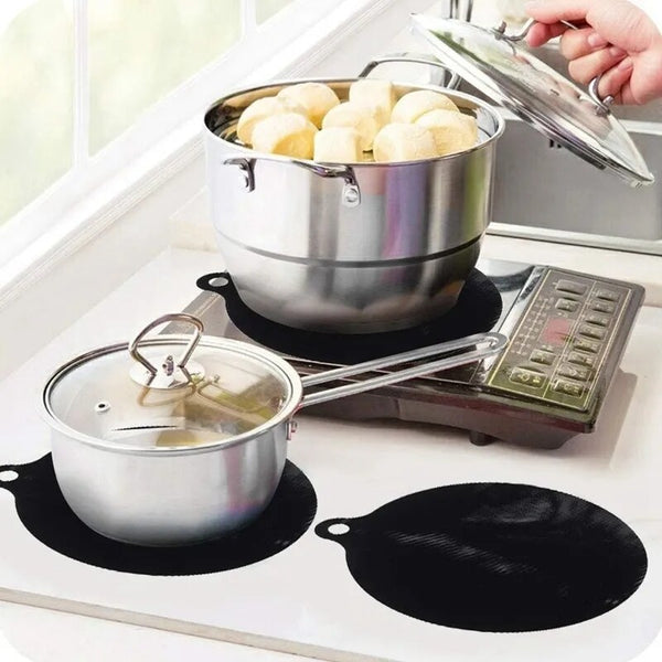 10PCS Silicone Induction Cooktop Mat Heat Resistant Protector Pads