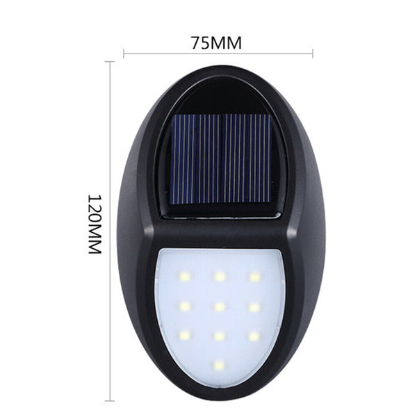 10 LED Solar Power Waterproof Lamp Wall Mounted Light Outdoor Fence Garden