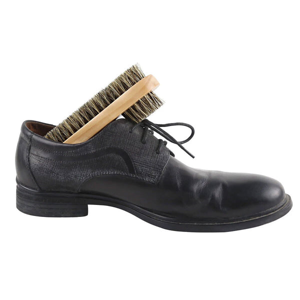 Double sided leather shoe polish brush oval oiled scrub shoe cleaning tool AU