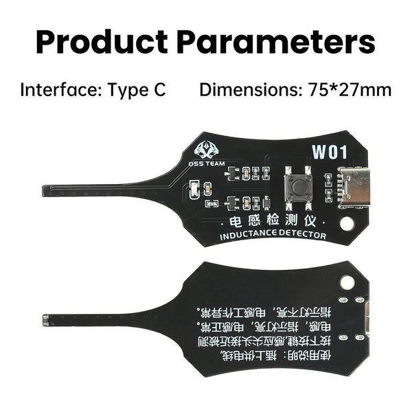 2PCS W01 Inductance Tester Motherboard Coil Tester Inductor Detector Repair Tool