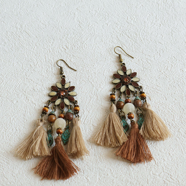 Chic Bohemian Dreamcatcher Tassel Earrings Geometric Design Women's Jewelry AU