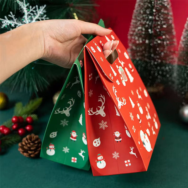 50PCS Christmas Candy Biscuit Packaging Box Small Gift Bag for Baking Hand Treat