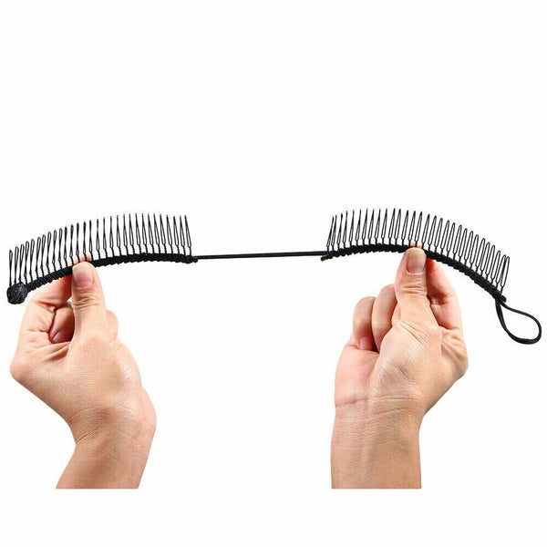 Vintage Banana Hair Clip Claw Stretchable Christmas Accessory Black