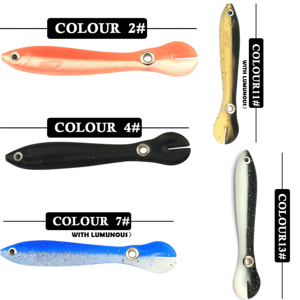 10Pcs Soft Fishing Lures Fake Bait Bionic Fishing Lure Saltwater & Freshwater AU