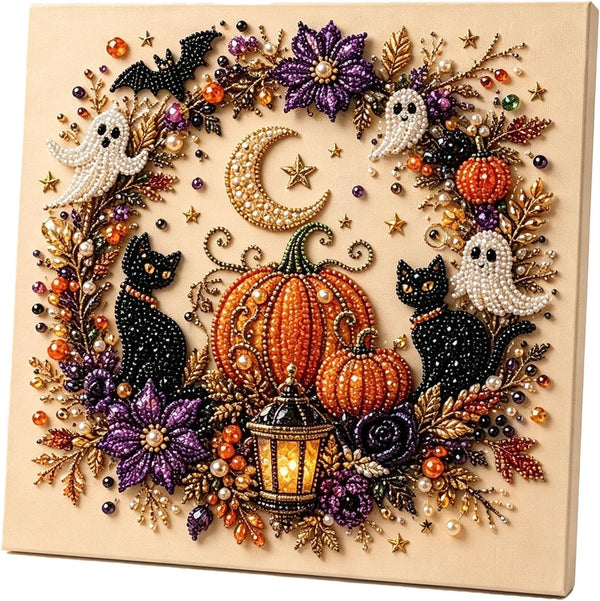 Halloween Ghost Pearl Art DIY Kit 3D Diamond Painting Craft Home Decor Gift