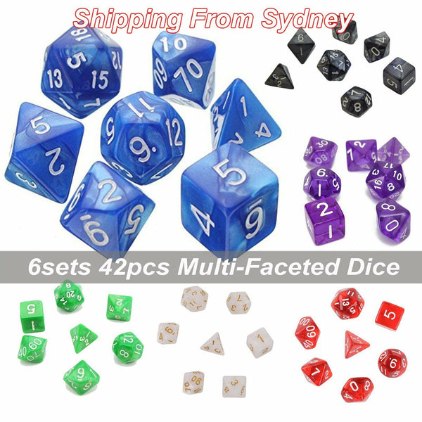 7/42x Polyhedral Dice Sets For DND RPG MTG Dungeons & Dragons Table Game Playing