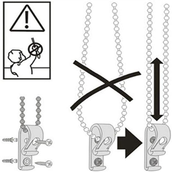 10x CHILD SAFETY CORD & CHAIN HOOK TENSIONER Roller Vertical Roman BLINDS AUS