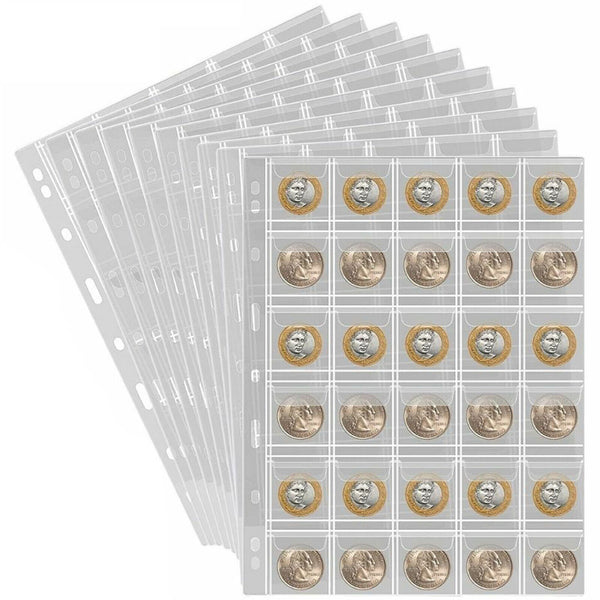 Pocket Coin Holder Sheet Storage Organizer Collection Money Album