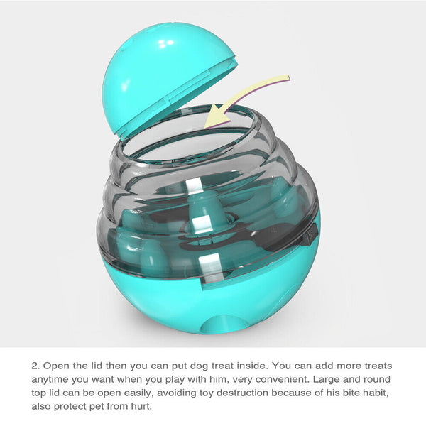 Food Feed Interactive Food Dispensing Toy Treat Ball Pet Dog Puppy IQ Test
