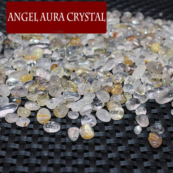 100G-1KG Angel Aura Crystal Chips BULK Natural Gemstone Polished Mini Crystal AU