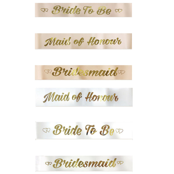 Bride To be Hens Party Sash Sashes Night Bachelorette Bridal Bridesmaid Sashes