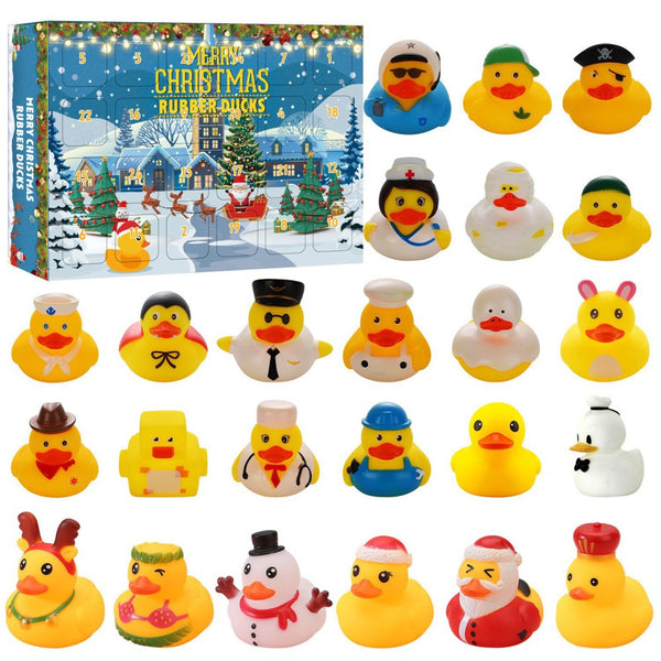 24 Days Countdown Rubber Ducks Christmas Advent Calendar Kids Toy Xmas Blind Box