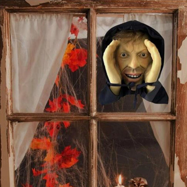 Scary Peeper Freak Halloween Decoration Clown Indoor and Outdoor Window Hanging