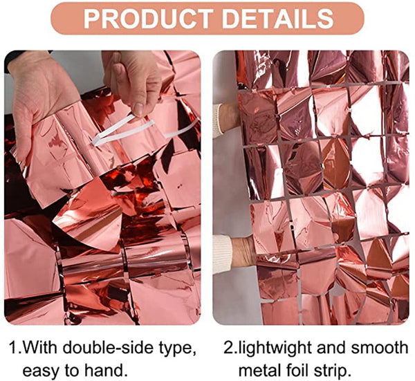 2M Tinsel Curtain Foil Metallic Fringe Backdrop Party Door Decorations Event New