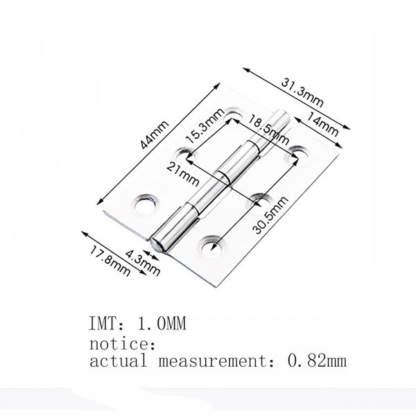 10/20Pcs Internal Door Hinge Ball Bearing Butt Hinges  Polished Stainless Steel