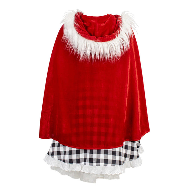 Kids Grinch Christmas Cindy Lou Who fancy dress outfit full length view