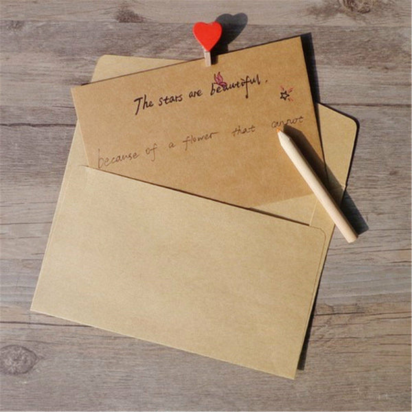 100PCS Recycled Khaki Kraft Envelopes for Wedding Cards FREE Postage- A Grade AU