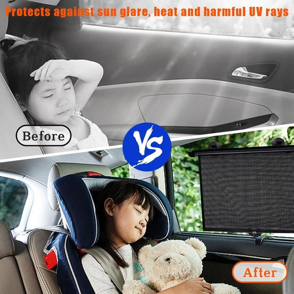 Retractable Car Side Window Sun Shade – Roller Blind Sunshade