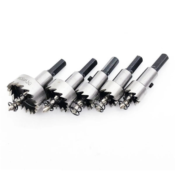 5PCS HSS Hole Saw Drill Bit Set – Multi-Size Hole Cutter Kit