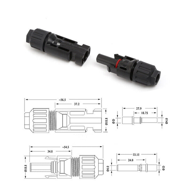 5 to 20PCS connectors for IP67 solar panel 30A line plug socket male female AU