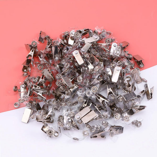 20x Plastic Clear ID Card Holder Badge Lanyard Work Business Pouch Security Clip