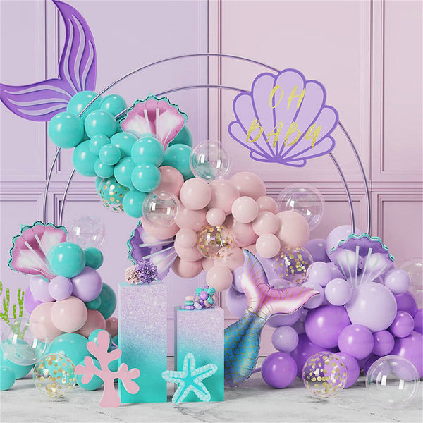 Mermaid Balloons+Ocean Balloon Garland Arch Kit Set Birthday Wedding Party Decor