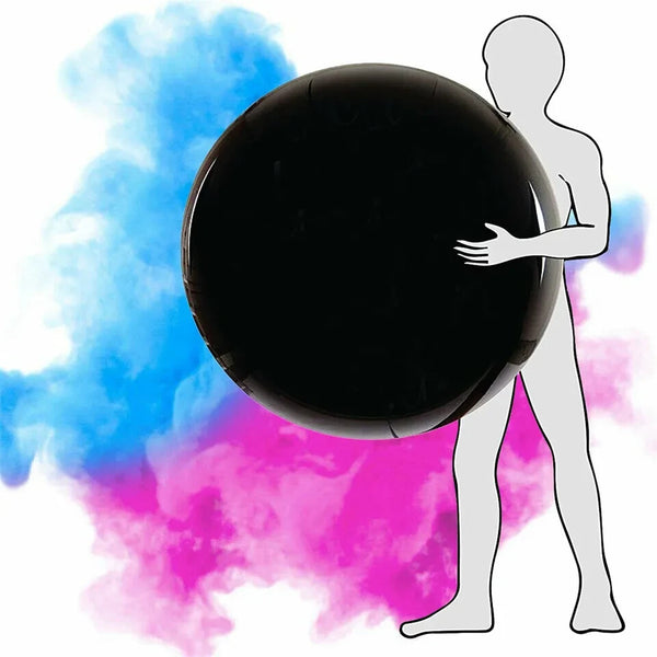 5PCS Gender Reveal Jumbo Balloons 90CM Baby Shower Boy Girl Reveal Party Set