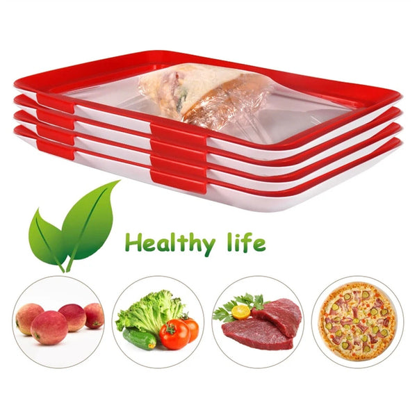 Creative Food Preservation Tray Food Fresh Keeping Food Storage Kitchen AU