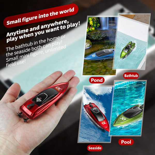 Mini RC Boats High Speed Racing Boat Dual Motors 2.4G Remote Control Ship LR