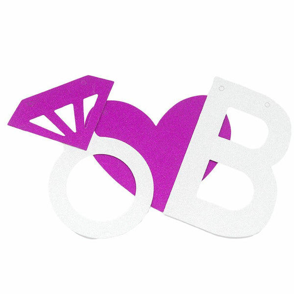 Bride to Be Banner – Silver Glitter Heart Bunting for Hens Night