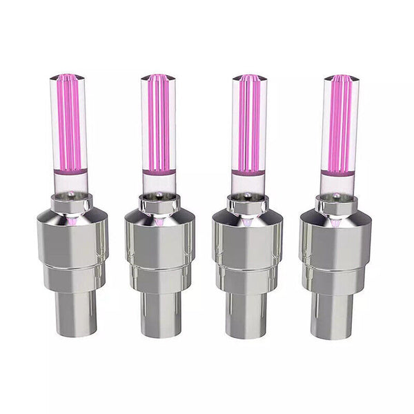 2 PCS FLASHING NEON LED LIGHT WHEEL VALVE CAP TYRE CAR MOTORCYCLE BICYCLE BIKE
