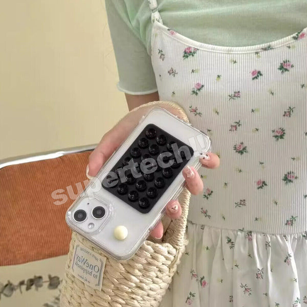 Silicone Back Sticker Pad Fixture Suction Cup Phone Holder For Mobile Phone
